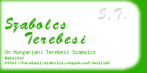 szabolcs terebesi business card
